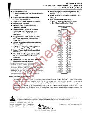 CLVTH16373IDGGREP datasheet  